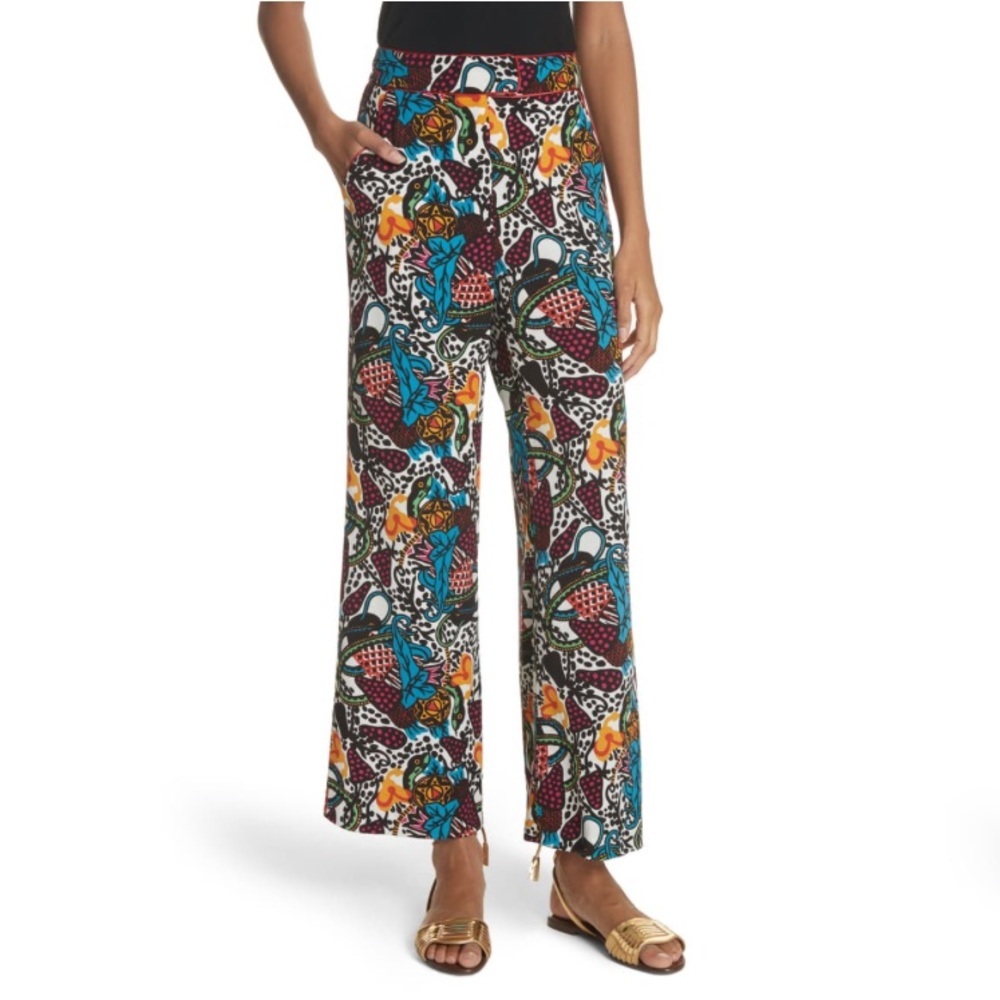 Veronica Beard Eira multicolor print pants
